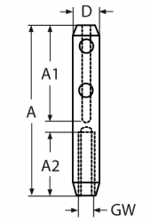 ESS наконечник троса с внутренней резьбой и регулировкой АРТ 8451 - фото2